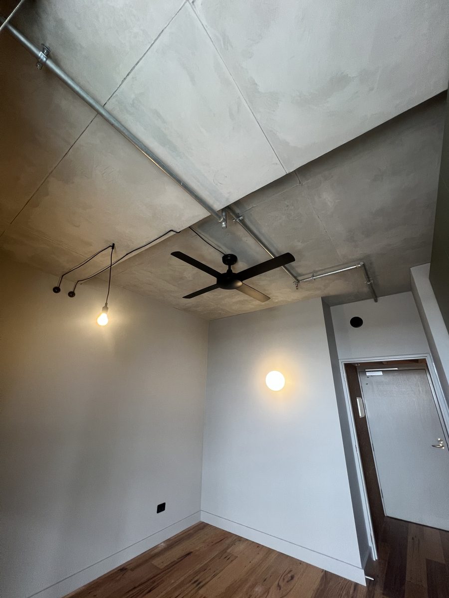 Class 2 soffit patching — Off-form finish to exposed soffits