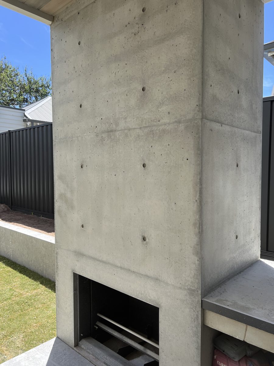 Off-form fireplace — High-end domestic, Williamstown